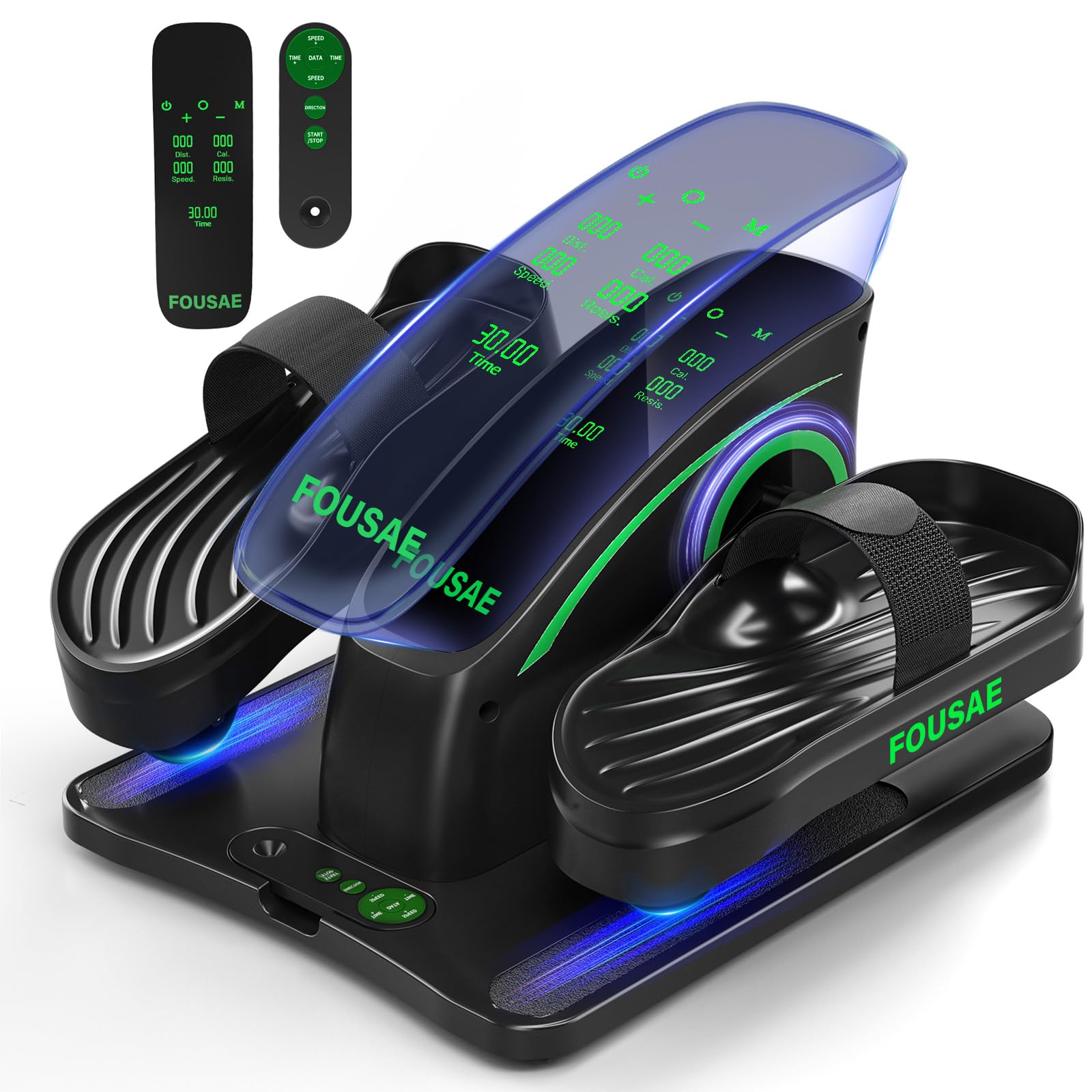 Under Desk Elliptical Machine - 15-Speed Adjustable Quiet Electric Pedal Exerciser for Seniors & Office Workers with LCD Display & Remote Control - Perfect for Home Office, Rehabilitation & Sedentary Leg Workouts