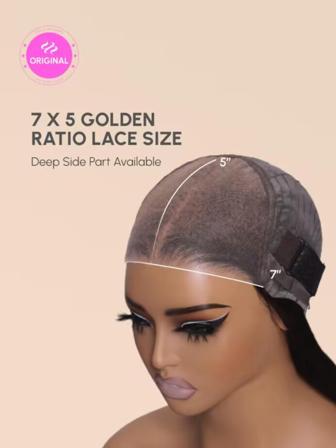 UNICE Bye Bye Knots Glueless Wig - Pre Plucked Water Wave 7x5 Lace Front Human Hair Wig (150% Density, 24 Inch) - Wet & Wavy No Glue Lace Wig for Easy Wear & Natural Look | Perfect for Daily Use, Parties & Special Occasions