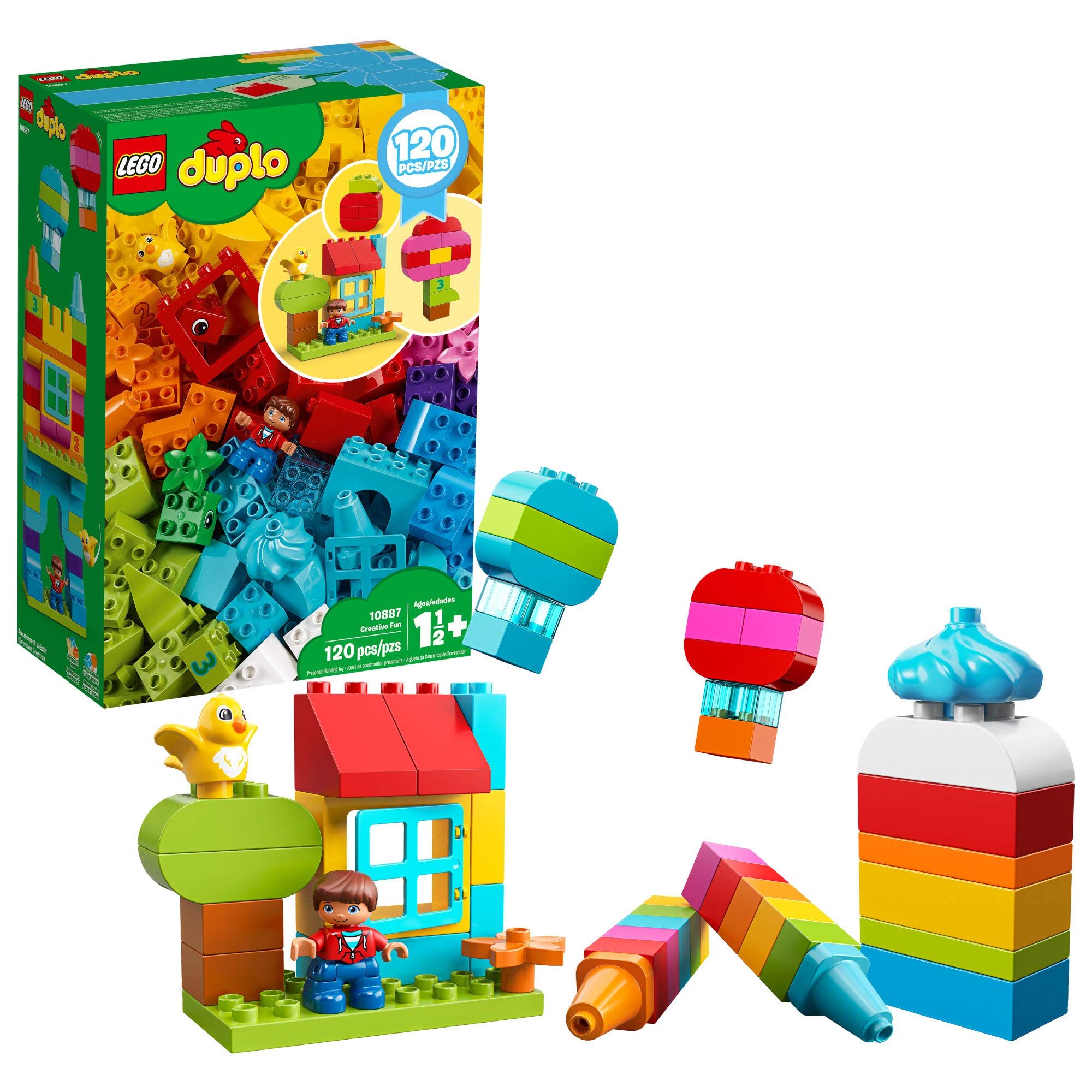 LEGO DUPLO Classic Creative Fun 10887 Building Block Toy Kit (120 Pieces) - STEM Learning Toys for Toddlers Ages 1.5-5 Years - Perfect for Preschool Education & Creative Playtime Activities