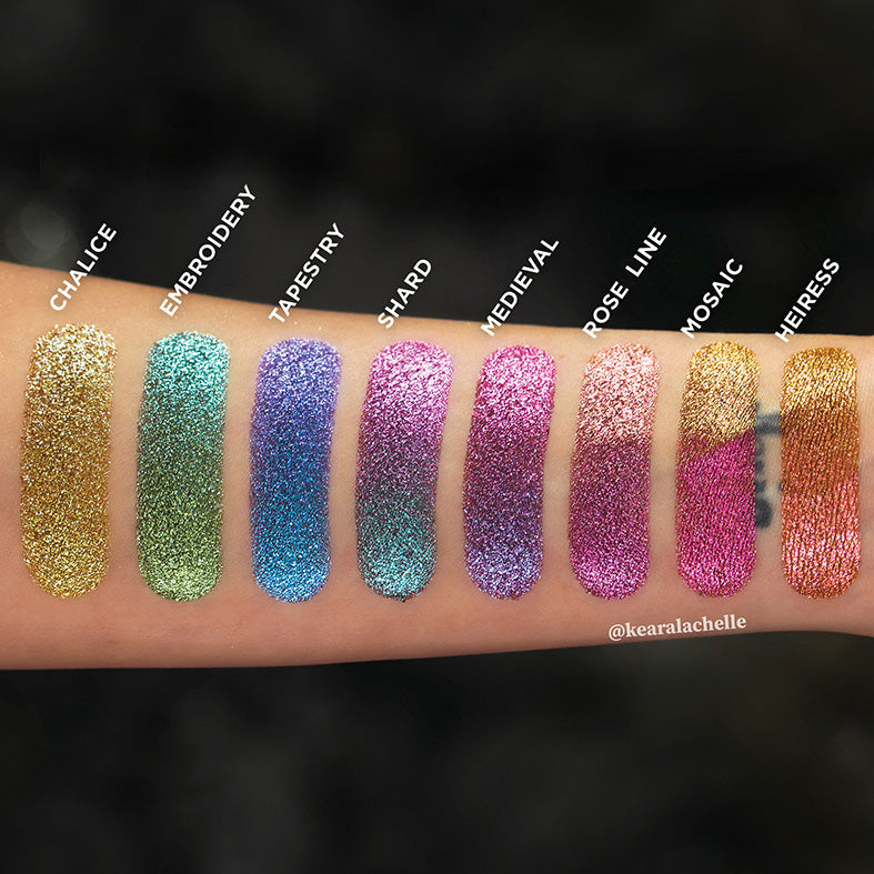 Multichrome Hybrid Eyeshadow Palette - Mosaic Shimmer & Glitter for Stunning Eye Makeup | Perfect for Parties, Night Out & Special Occasions