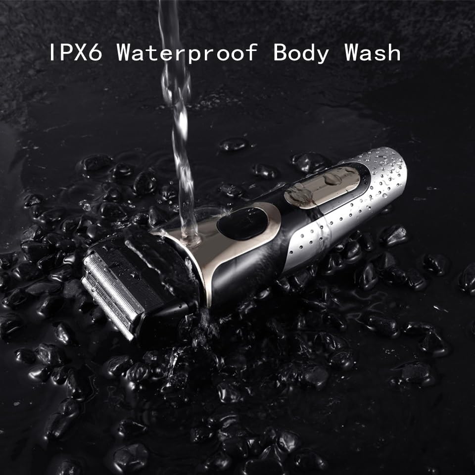 Premium Electric Razor for Men - USB Rechargeable Cordless Shaver with Precision Trimmer for Face & Beard Grooming - Ideal for Travel, Home & Office Use