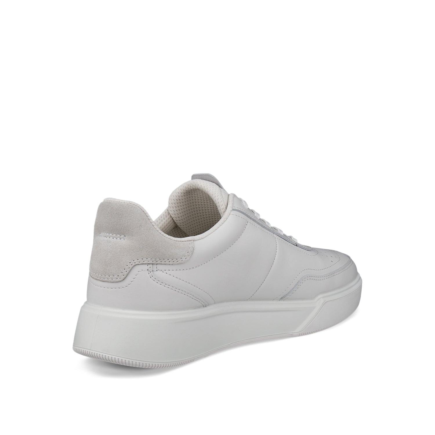 ECCO Men's Street Court M Sneakers - White/Shadow White | Comfortable & Stylish Casual Shoes for Walking, Work & Everyday Wear