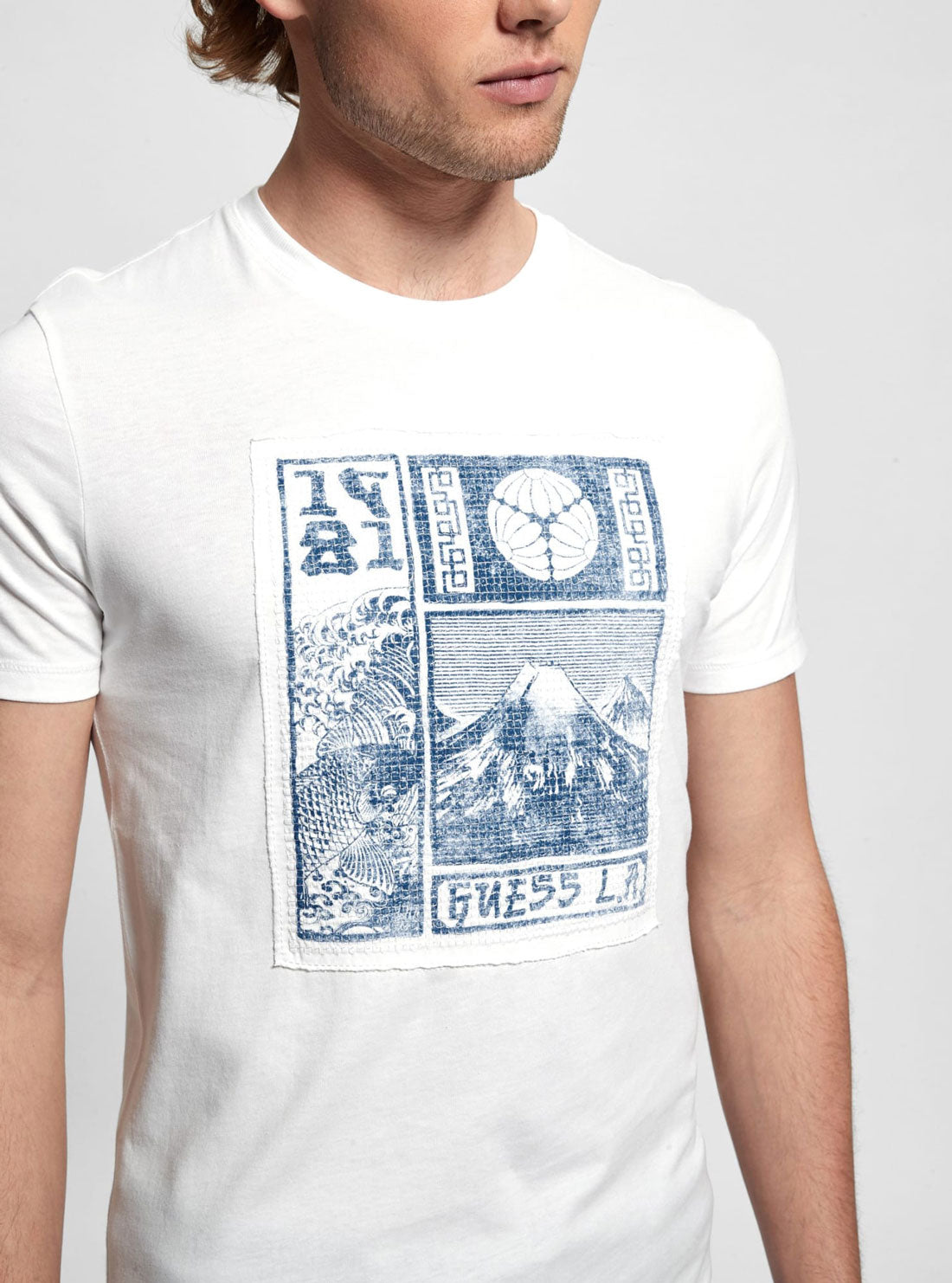 Eco-Friendly White Patch and Embroidered Cotton T-Shirt for Men & Women - Casual Wear, Street Fashion, Sustainable Outfit