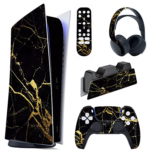 Black & Gold Marble Effect