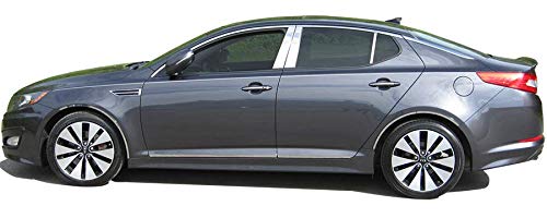 BRIGHTT-QA395149 Stainless Steel Rear Deck Accent Trim for 2011-2015 Kia Optima - 1PC Chrome Exterior Accessory for Car Styling & Protection