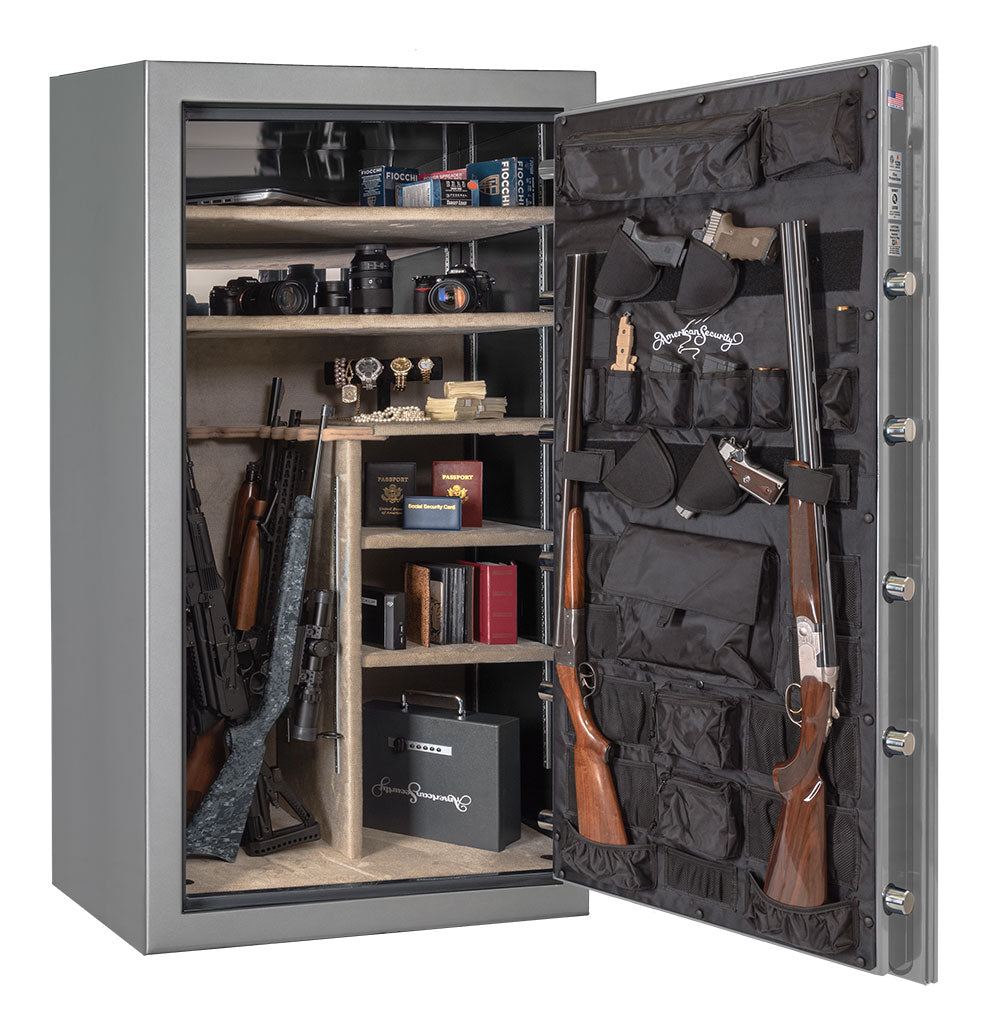 AMSEC BFII6636 Heavy Duty Gun Safe & Rifle Cabinet - Secure Firearm Storage for Home, Office, or Hunting Lodge - Biometric & Key Lock Security Safe for Guns, Ammo, and Valuables - Ideal for Gun Owners & Collectors