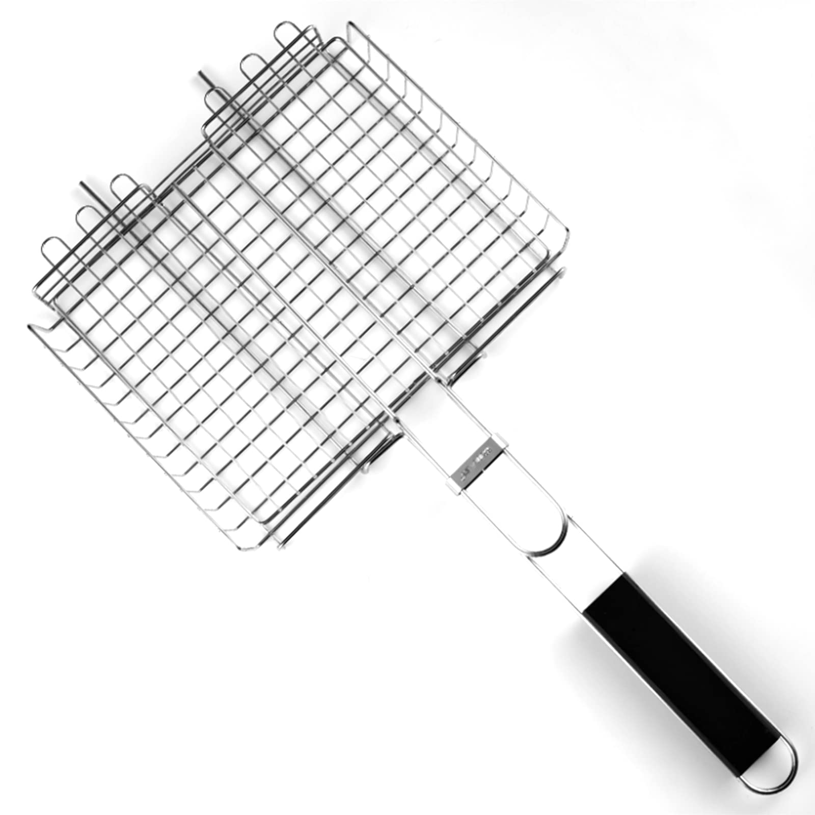 Premium Stainless Steel Grill Basket - Detachable & Adjustable BBQ Grilling Basket for Vegetables, Meat, and Seafood | Perfect for Outdoor Cooking, Camping, and Backyard Barbecues