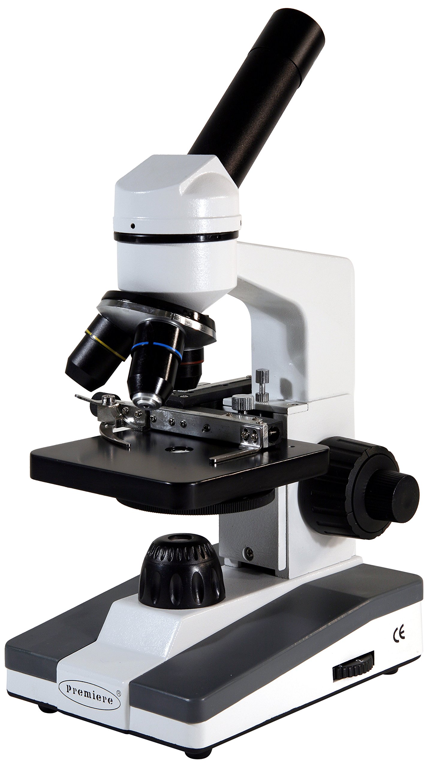 C & A Scientific Premiere MSK-01L Monocular Compound Microscope with 40x-400x Magnification, LED Illumination & Mechanical Stage - Ideal for Students, Hobbyists & Home Science Experiments