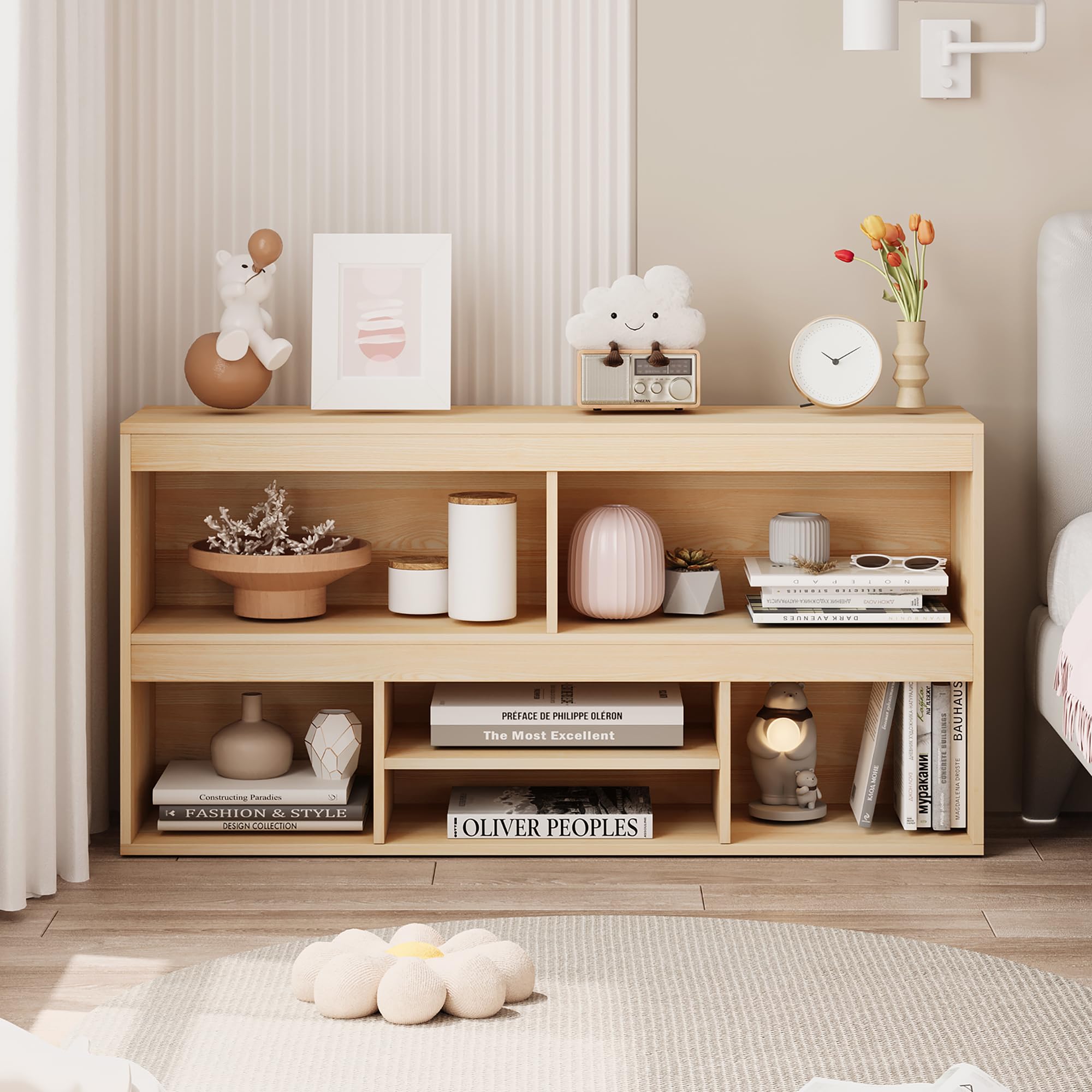IDEALHOUSE 6-Cube Wooden Toy Storage Organizer & Kids Bookshelf - Multifunctional Storage Cabinet for Toys, Books & Decor | Perfect for Playroom, Classroom, Nursery & Kids Bedroom Organization