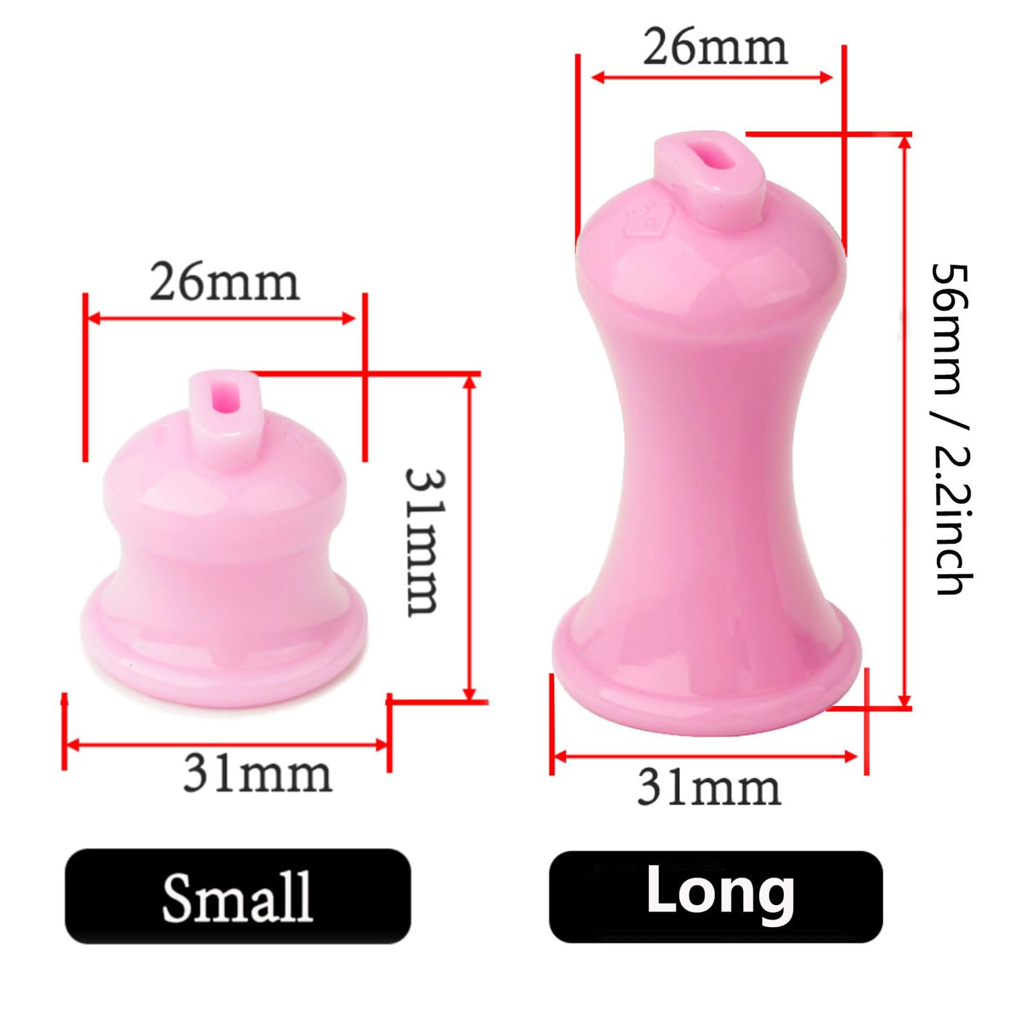 Premium Male Chastity Cage Device - BDSM Sex Toy for Men with 2 Size Options (Long/Short) | Comfortable Pink Chastity Lock for Couples Play & Long-Term Wear | Perfect for BDSM Lovers & Adult Roleplay Scenes