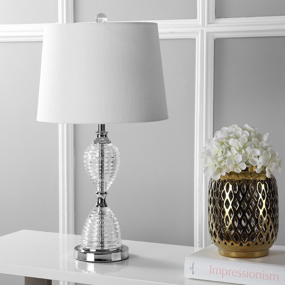 Aubrey 24 Crystal LED Table Lamp - Modern Decorative Lighting for Living Room, Bedroom & Office - Dimmable Touch Control Nightstand Lamp
