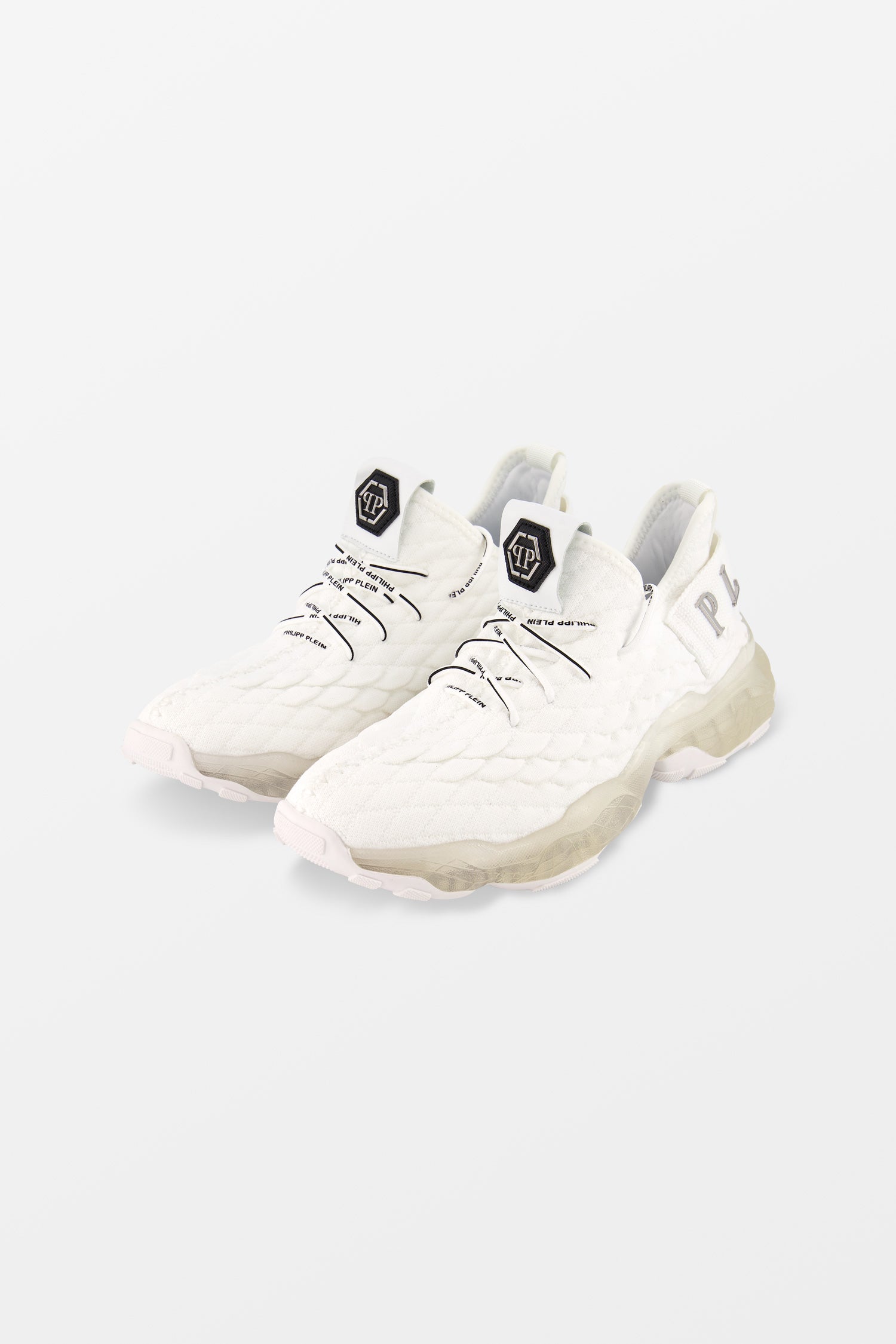 Philipp Plein White HYPER $HOCK Wit Sneakers - Stylish Men's Fashion Sneakers for Casual Wear & Street Style Outfits