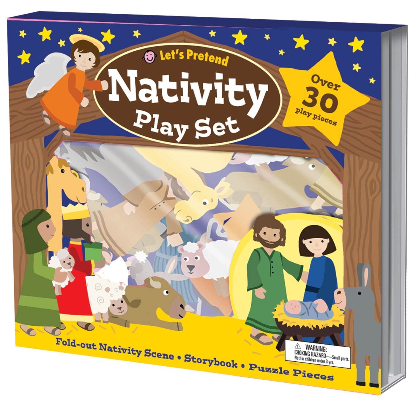 Let's Pretend: Nativity Play Set - Christmas Story Figurines for Kids, Religious Holiday Decoration & Educational Role Play Toys (Perfect for Home, Church & Classroom Activities)