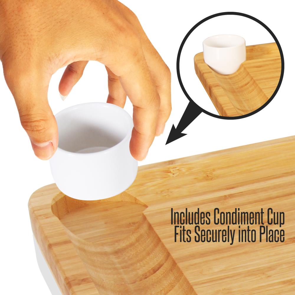 Premium Bamboo Cheese Board Set with Stainless Steel Knives - Elegant Charcuterie Serving Tray for Wine Parties, Cheese Platters & Entertaining Gifts
