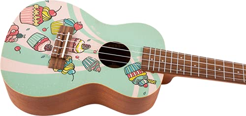 AUC-33 Flight 4-String Concert Ukulele for Beginners - Perfect for Travel, Beach Parties & Music Lessons