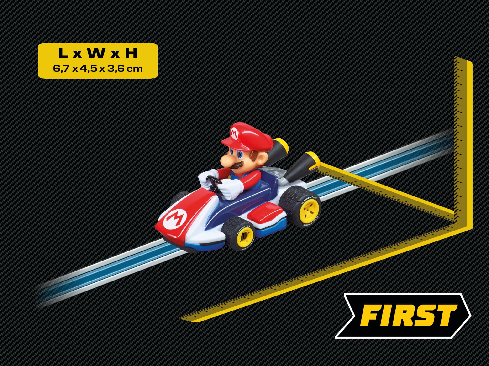 Greenhills Carrera First Mario Kart Mario 20065002 1:50 Scale Die-Cast Model Car - New in Box (BNIB) - Perfect for Collectors and Mario Kart Fans - Great Gift for Kids and Gaming Enthusiasts