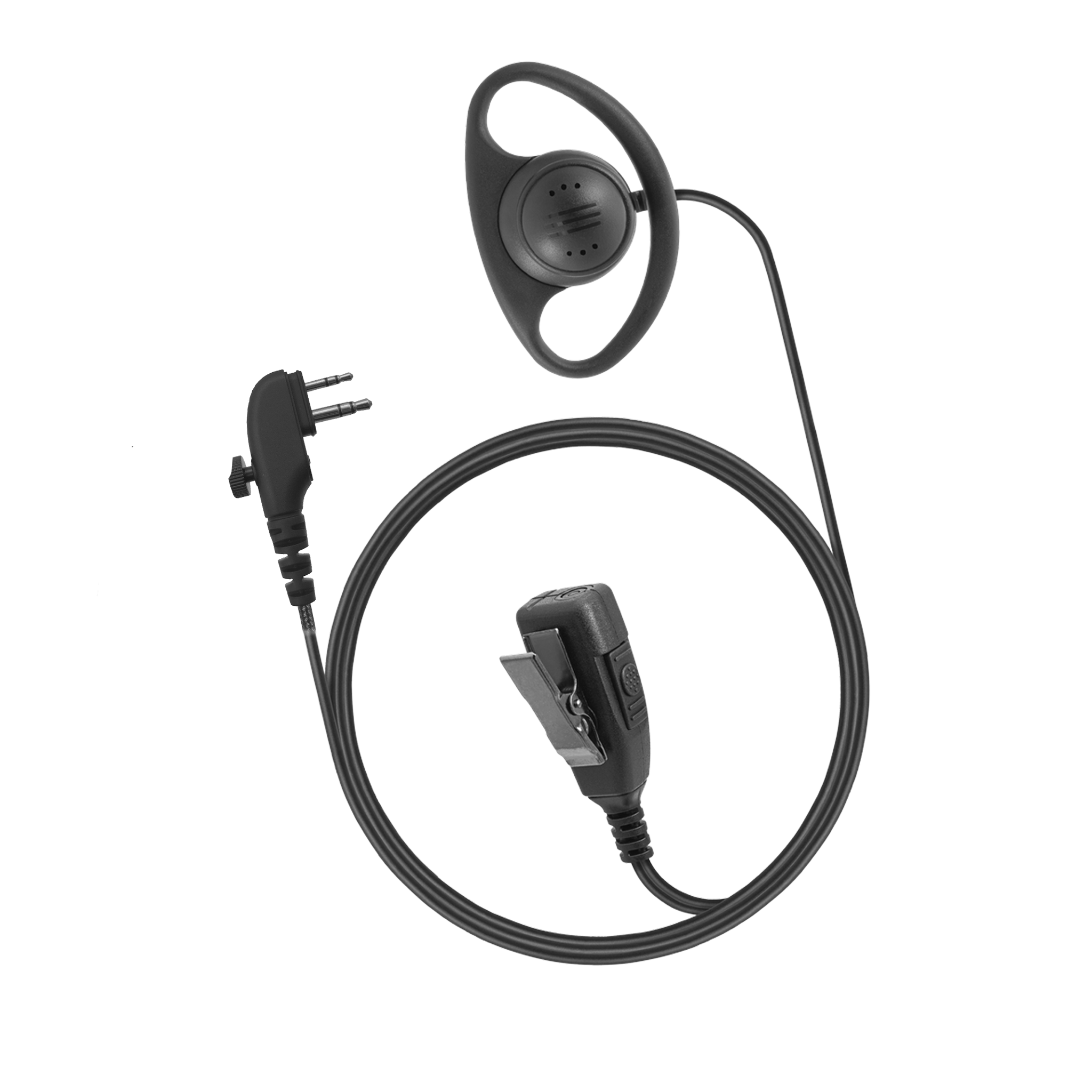 Atlantic Radio DR1WB H4 (ECO) 1 Wire D Ring Earpiece - Secure & Comfortable Surveillance Headset for Law Enforcement, Security Guards & Discreet Communication