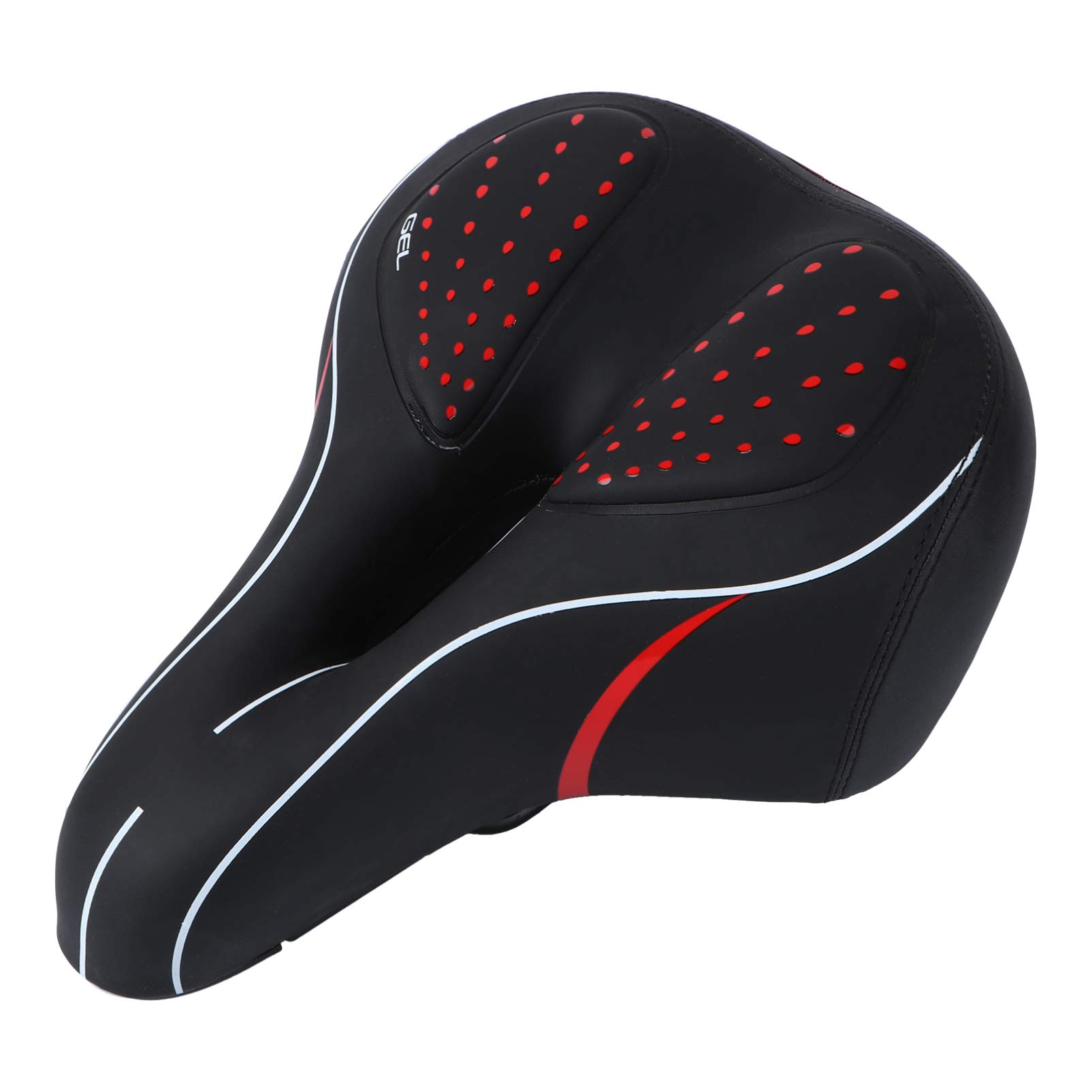 Comfortable Bike Seat Cushion - Soft Gel Mountain Bike Saddle with Reflective Strips for Shock Absorption | Perfect for Outdoor Cycling, Mountain Biking & Commuting