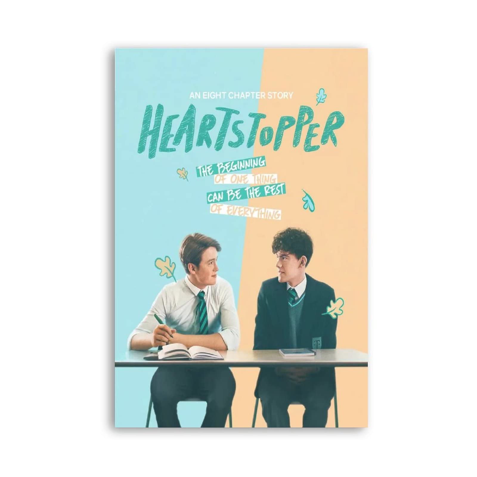 Heartstopper LGBTQ+ Movie Poster Canvas Print - 24x36 Inch (60x90cm) Unframed Wall Art for Bedroom, Office & Living Room Decor - Perfect Gift for Fans & Home Theater Enthusiasts