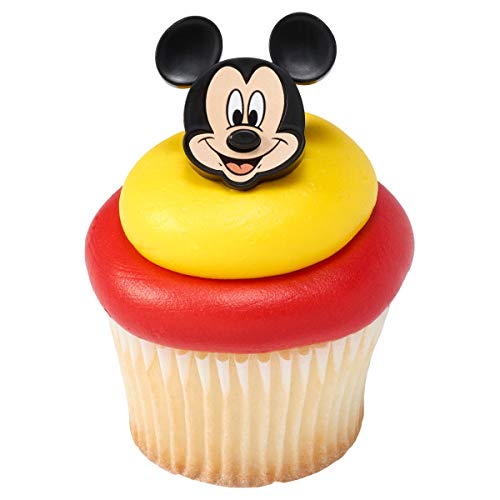 24 Pack Mickey Mouse Cupcake Toppers - Disney Party Decorations for Birthday Cakes, Baby Showers & Holiday Celebrations