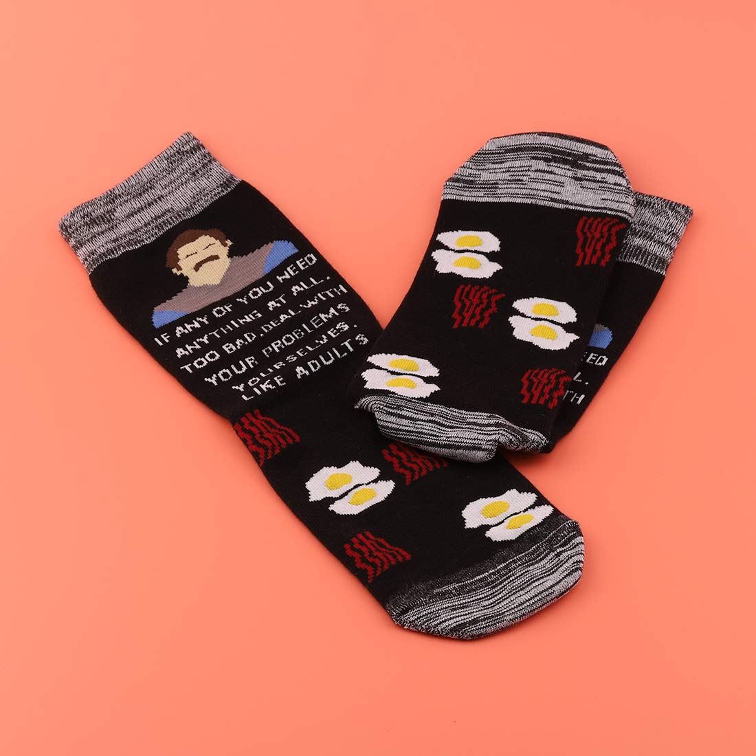 LEVLO Swanson Quote Socks - Funny Motivational Socks for Men & Women - Perfect Gift for Parks and Rec Fans - Great for Office, Gifts & TV Show Lovers
