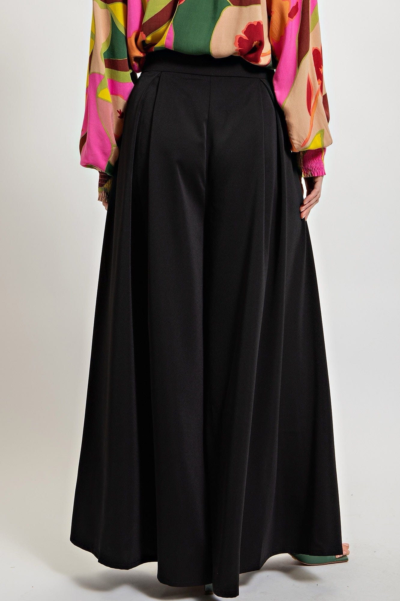 Toni's Flowy Wide Leg Pants for Women - Comfortable High Waist Palazzo Trousers for Casual, Office & Travel