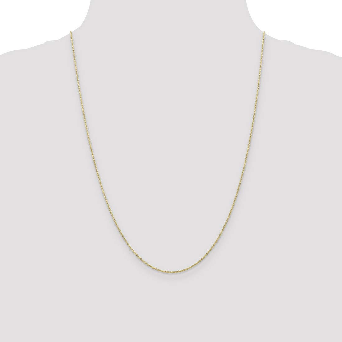 10K Yellow Gold Cable Rope Thin Pendant Chain Necklace for Women - Dainty & Elegant Jewelry Gift for Birthday, Anniversary & Valentine's Day