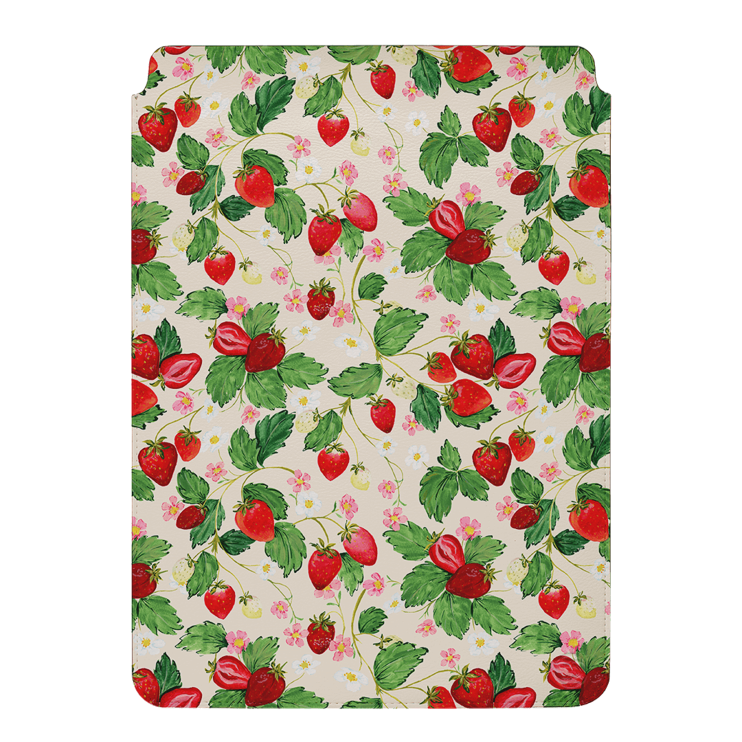 Fresh Strawberry Patch Sleeve for Women - Soft Floral Printed Arm Cover - Perfect for Gardening, Outdoor Activities & Sun Protection