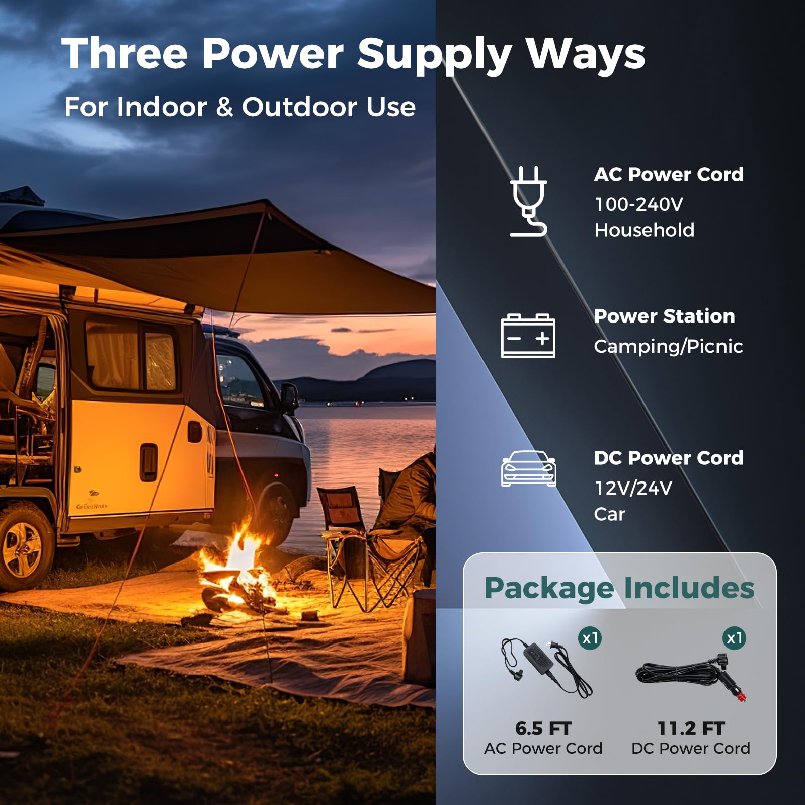 COSTWAY 42-Quart Portable Car Refrigerator with Wheels - Dual Zone Electric Cooler & Freezer for RV, Camping, Road Trips (12V/24V DC, 100-240V AC, -4°F to 68°F) - Perfect for Picnics, Beach Outings & Tailgating Parties - Black