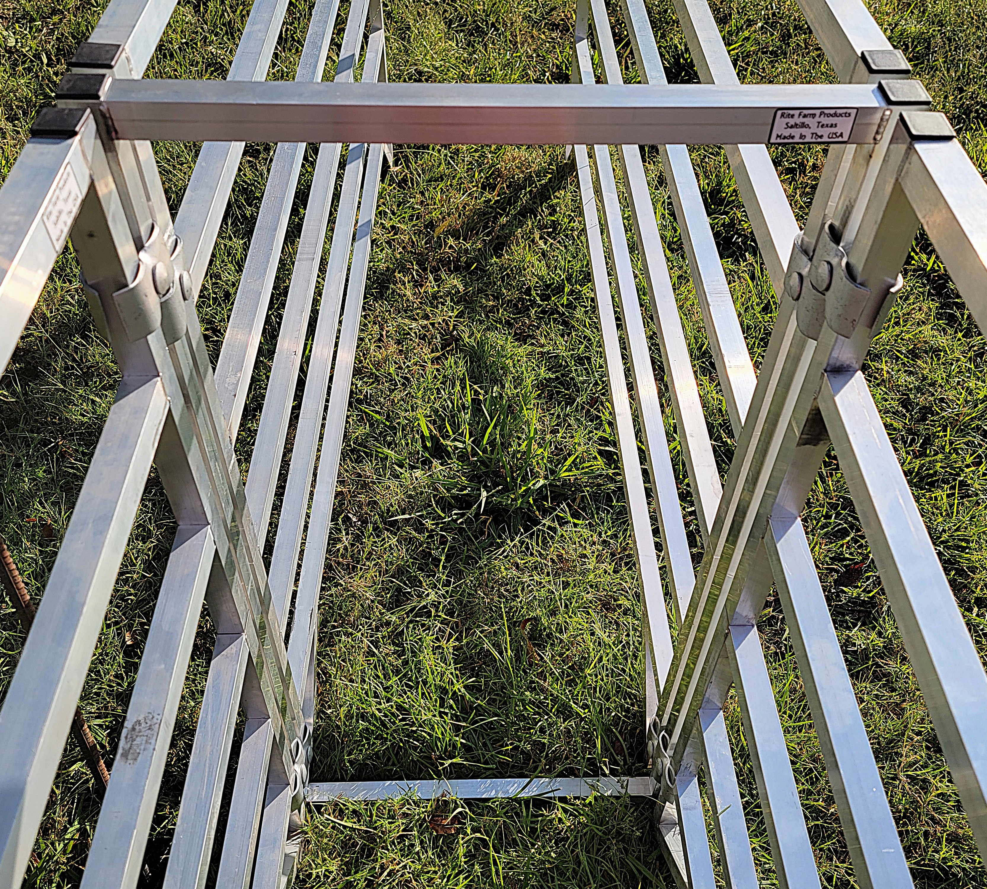 2 Pack of 40 Inch Tall Aluminum Sheep & Goat Alley Panels - Heavy Duty Livestock Sorting Gates for Farm, Ranch & Pen Systems - Perfect for Animal Handling, Crowding & Corral Management