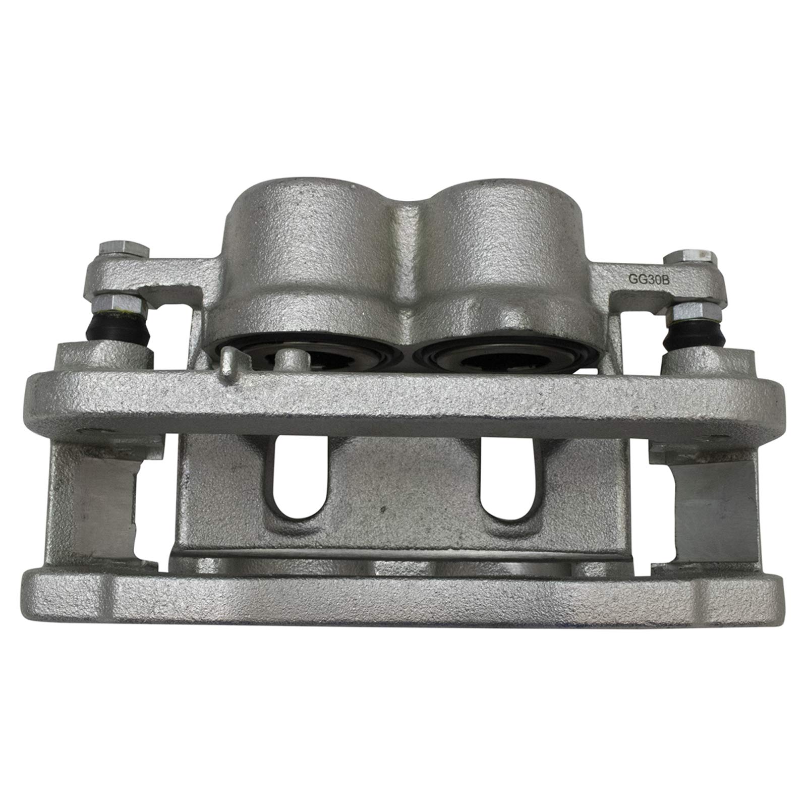 TRQ Front Ceramic Brake Pad Kit with Coated Rotors & Calipers - Compatible with GM Trucks & SUVs (Silverado, Sierra, Tahoe, Suburban) - Smooth Stopping Power for Highway & Off-Road Driving