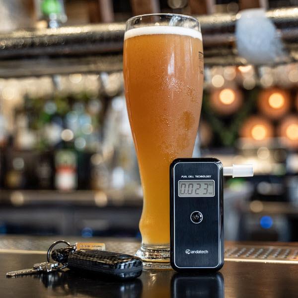 Andatech Alcosense Stealth Personal Breathalyzer - Portable Alcohol Tester for Accurate BAC Measurement | Perfect for Drivers, Party-Goers & Workplace Safety