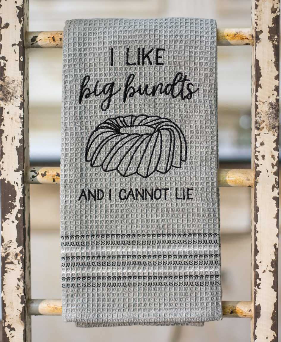 Fun and Cute Sayings Decorative Waffle Kitchen Towels - Absorbent Dish & Hand Towels for Cooking, Baking, and Home Decor