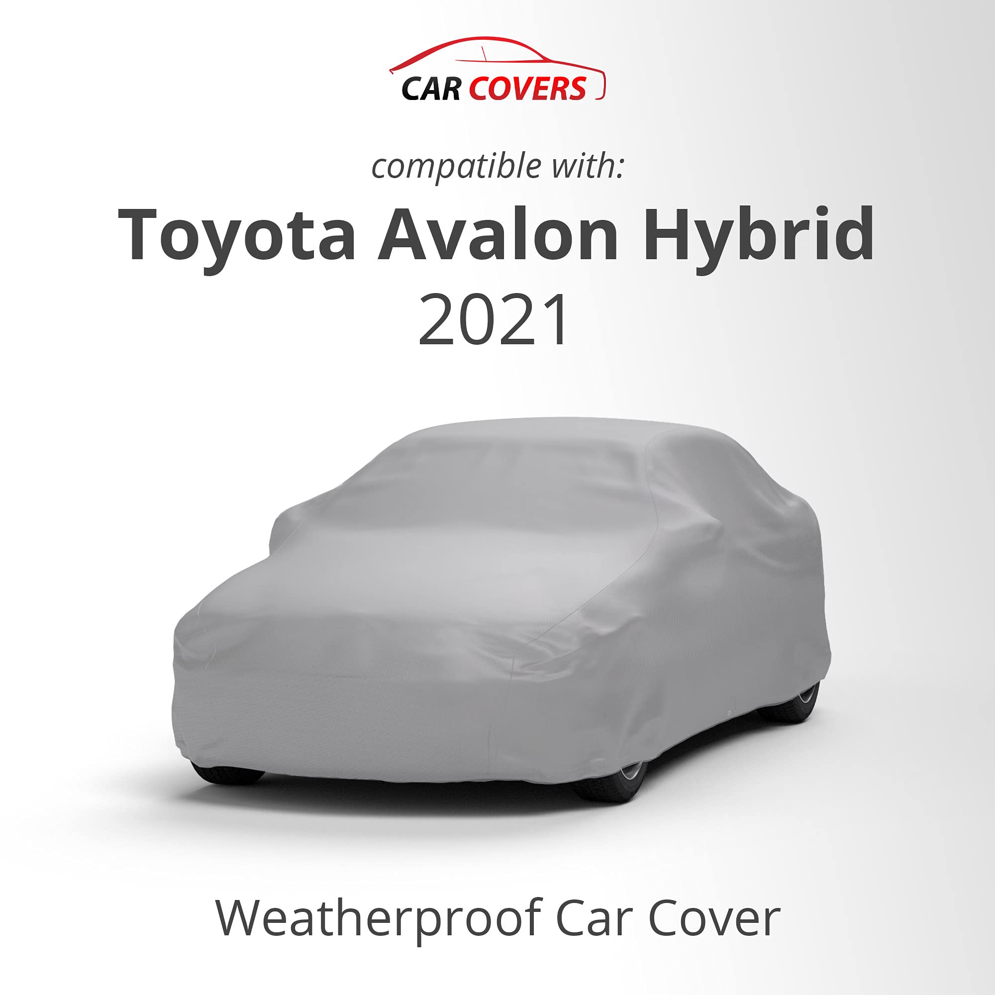 Weatherproof Car Cover for Toyota 2021 Avalon Hybrid - All-Season Outdoor Protection with Anti-Theft Cable Lock | Durable, Waterproof Car Accessory for Parking, Storage & Travel