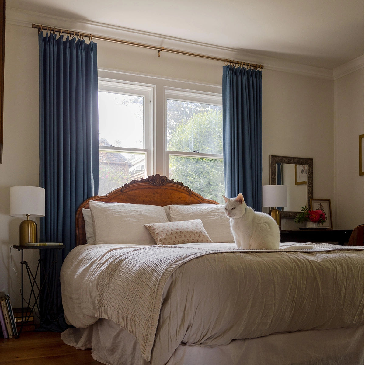 Pinch Pleated Blackout Curtains - 100% Linen Fabric for Modern Home Decor | Noise Reducing & Thermal Insulated Window Drapes for Bedroom & Living Room
