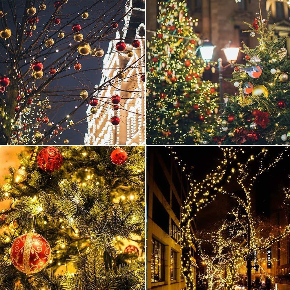 Koopower 35ft 100 LED String Lights with Timer, IP65 Waterproof, 8 Modes - Battery Operated Fairy Lights for Indoor Outdoor Decor (Warm White) - Perfect for Wedding, Party, Garden, Festival, Patio, Christmas & Home Decoration