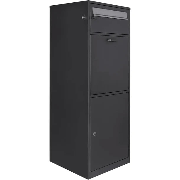 Barska CB13704 Secure Dual Compartment Locking Mailbox - Heavy Duty Parcel Delivery Box with Key Lock - Perfect for Home, Office & Apartment Package Security