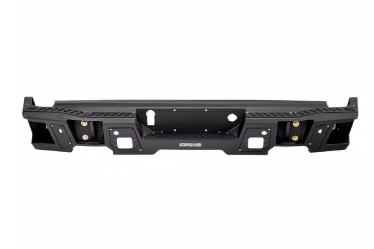 Bodyguard DGC19AYLT Rear Bumper for Chevy Silverado 1500 (2019-2024) - A2 Steel Bumper with Sensor & Light Cutouts, Fits Dual Exhaust - Perfect for Off-Roading & Truck Protection