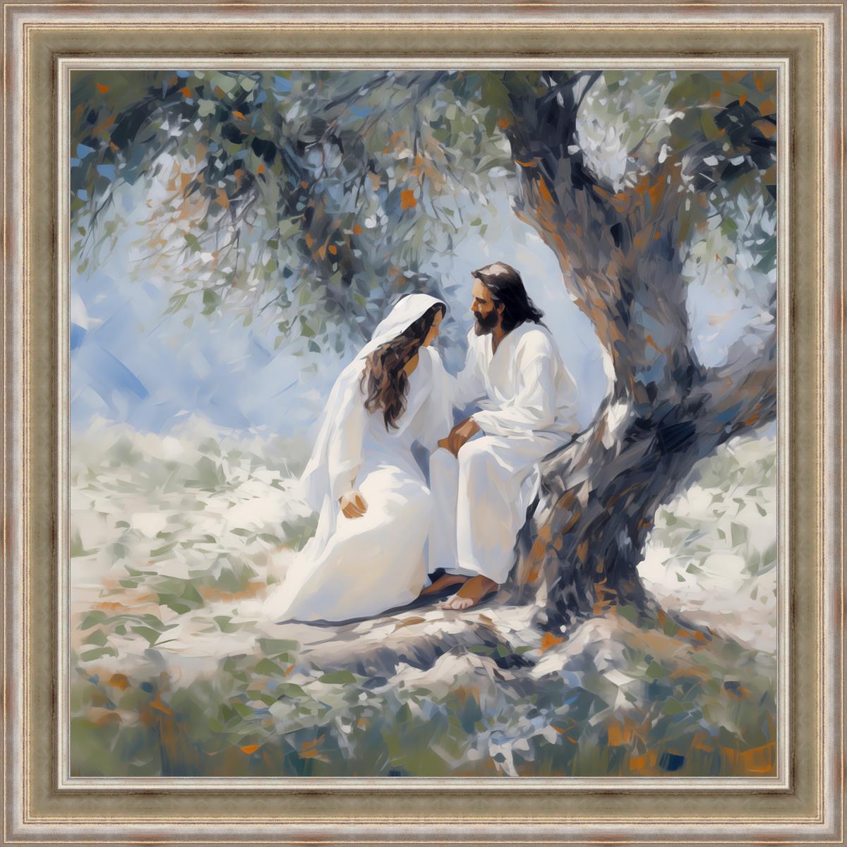 Abide With Me Large Wall Art - Inspirational Canvas Print for Home Decor, Living Room, Bedroom & Office - Perfect Gift for Housewarming, Wedding & Holidays