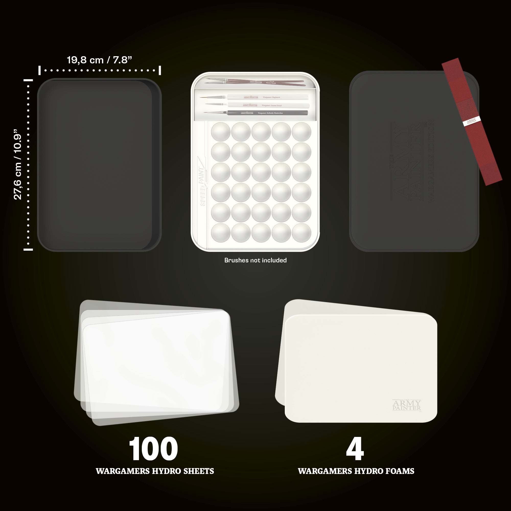 Wargamers Edition Wet Palette Bundle - Premium Miniature Painting Palette for Tabletop Gaming & Hobbyists - Perfect for Acrylic Paints & Miniature Models