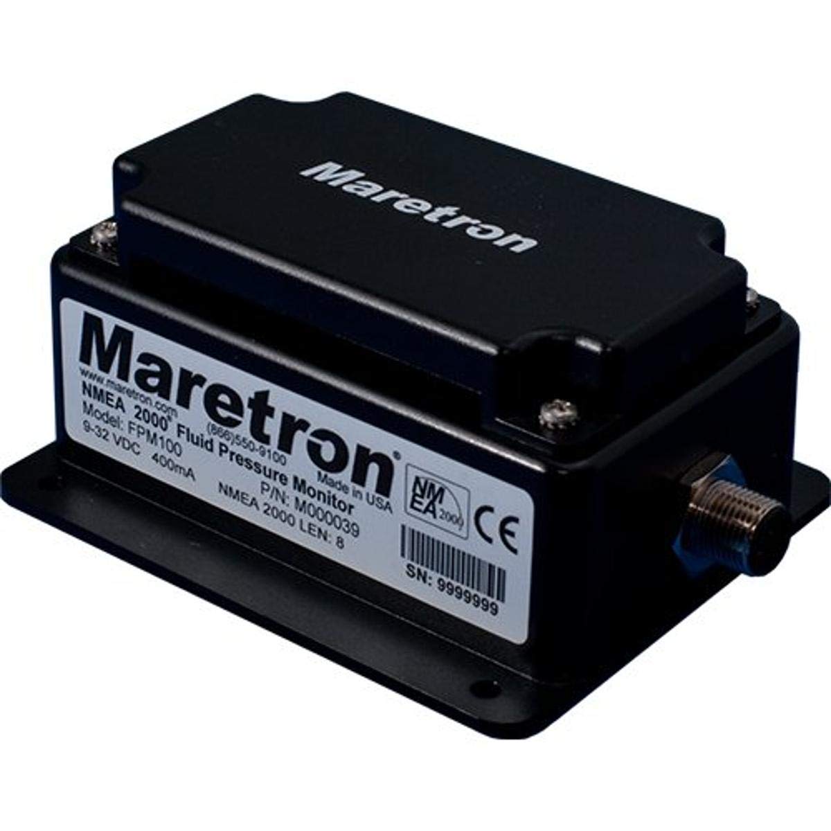 Maretron FPM100-01 Fluid Pressure Monitor - Marine & RV Water Tank Monitoring System for Boats, Yachts, and RVs - Accurate Liquid Level Sensor with Digital Display