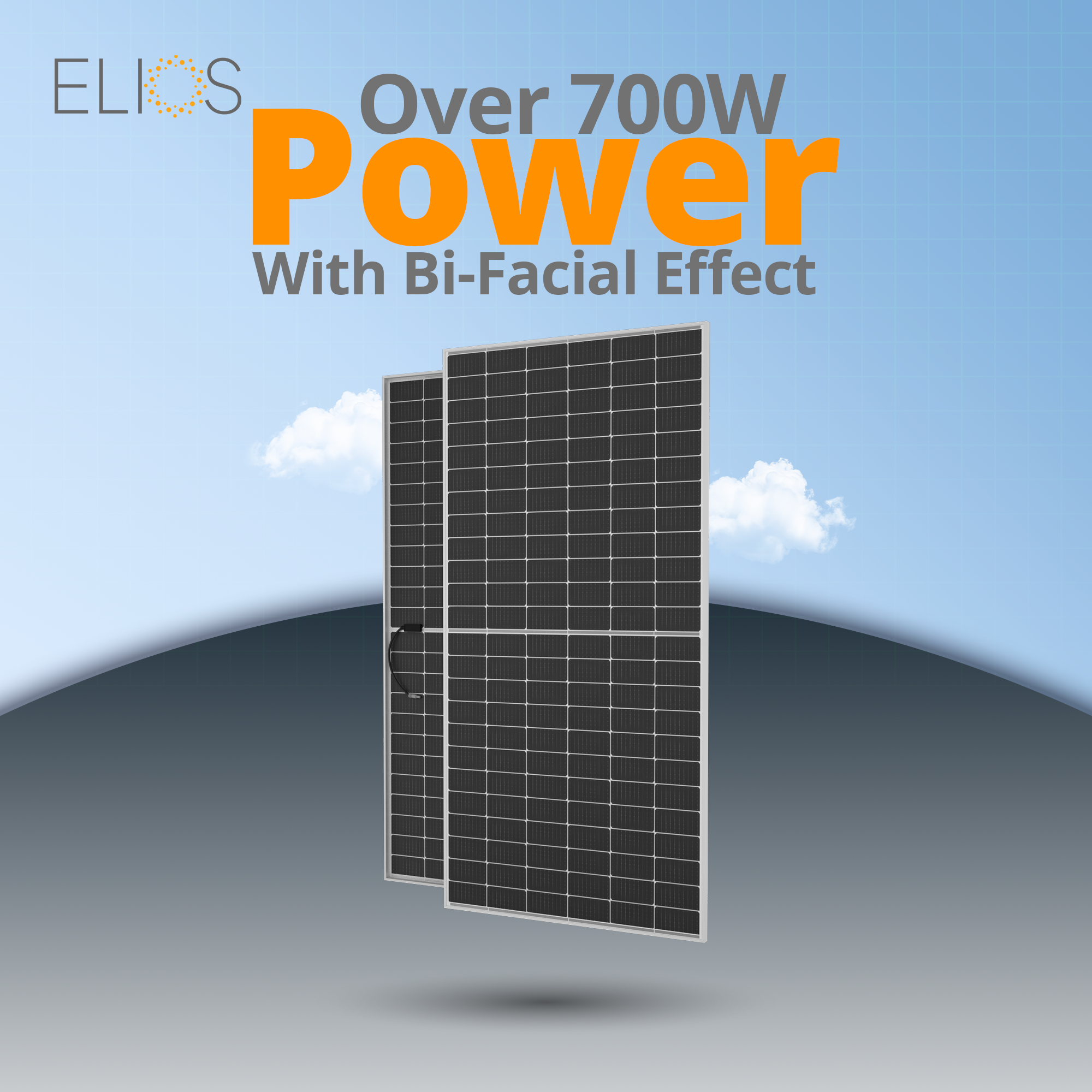 Elios Voltaic 550HC BF | 550W Bifacial Monocrystalline Solar Panel for Home & Commercial Use - High Efficiency Renewable Energy Solution for Rooftop, Ground Mount, and Off-Grid Systems
