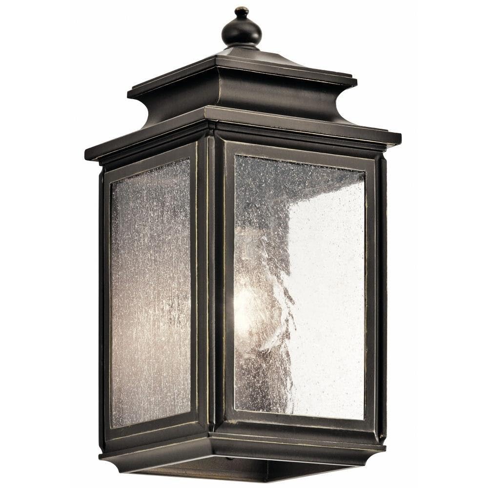 12.25 Inch Tall x 6 Inch Wide Olde Bronze Outdoor Wall Light - Traditional Small Exterior Sconce for Porch, Garden & Patio Lighting