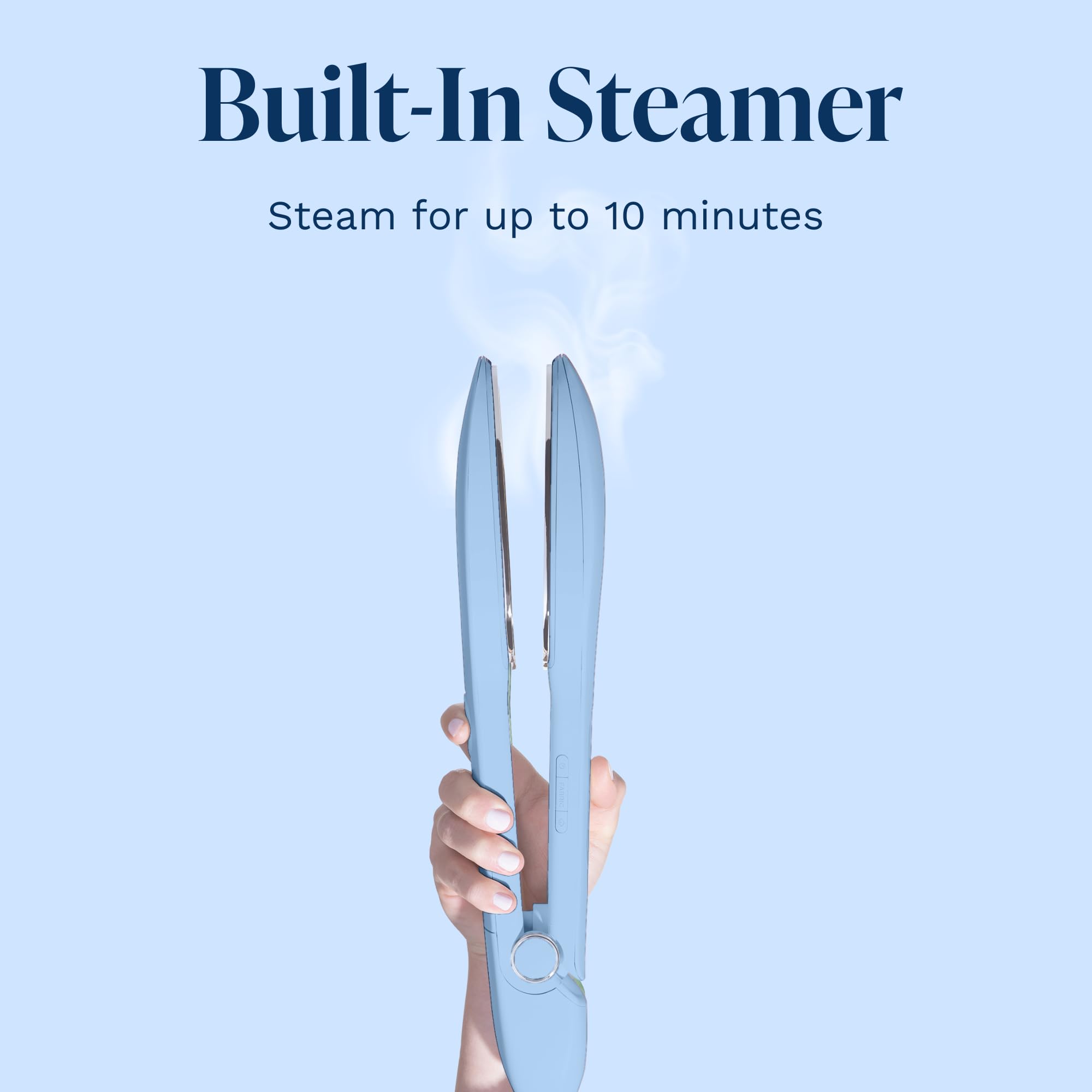 Nori Press Travel Steam Iron - Portable Handheld Iron with Adjustable Steam & 6 Fabric Settings - Wrinkle Remover for Clothes - No Ironing Board Needed - Perfect for Travel, Business Trips & Home Use - Blue