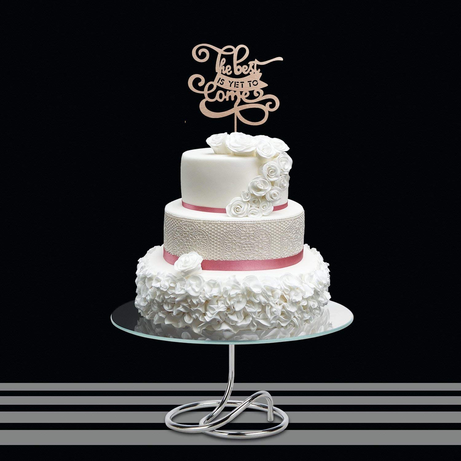 Custom Glitter Gold Cake Topper for Weddings - Personalized Silver Love Cake Decoration - Perfect for Wedding Cakes, Anniversary Cakes & Bridal Showers