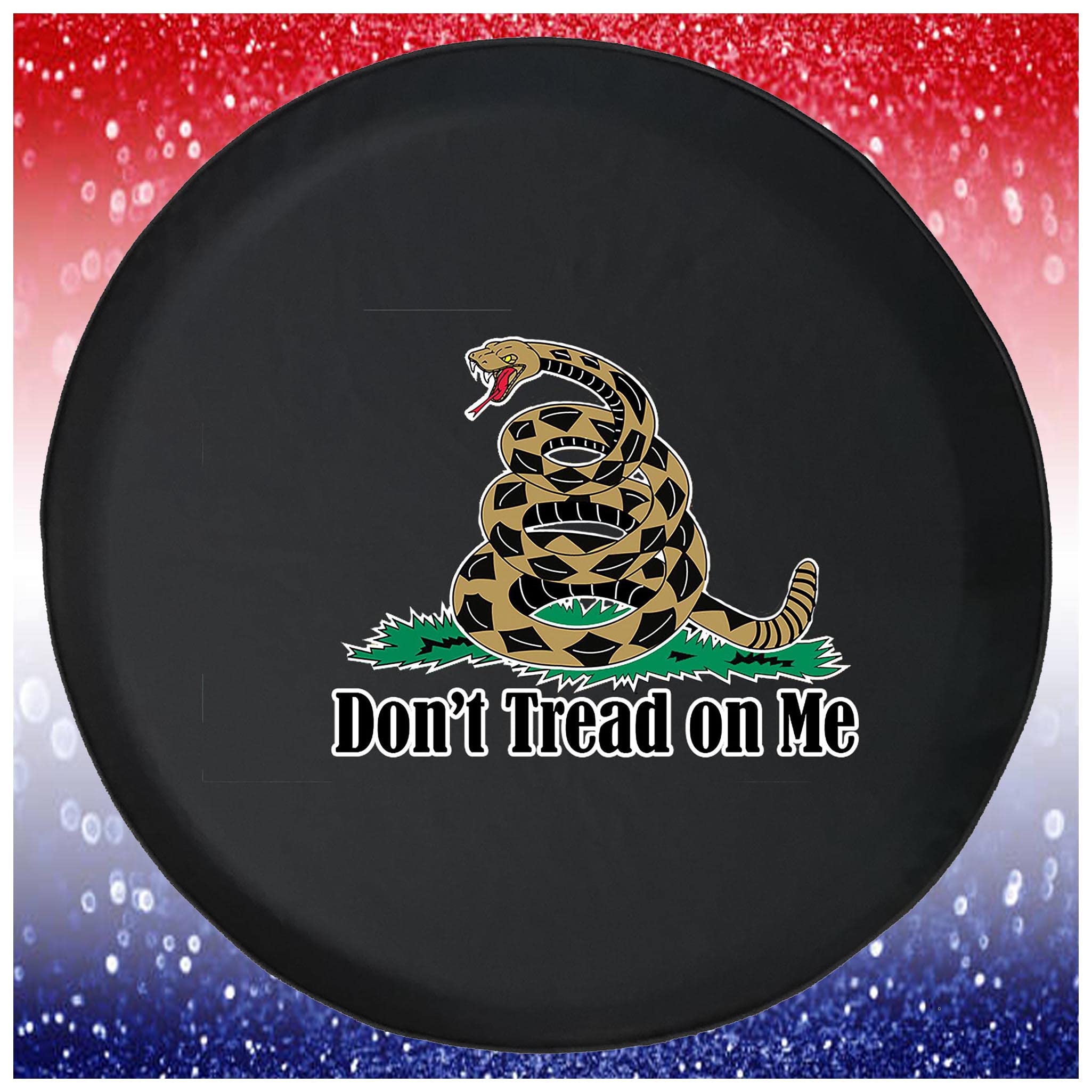 DTOM Snake Freedom Black Spare Tire Cover - 28 Inch Universal Fit for Trailers, Trucks, SUVs & RV Campers - Waterproof & UV Resistant for Outdoor Adventures & Off-Roading