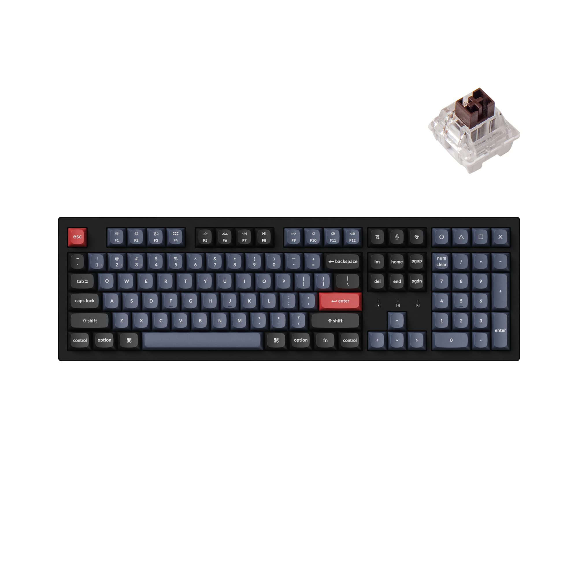 Keychron K10 Pro Wireless Custom Mechanical Keyboard - Full-Size Bluetooth/Wired RGB Backlit with Hot-Swappable K Pro Brown Switches | QMK/VIA Programmable | Mac Windows Linux Compatible | Perfect for Gaming, Coding & Office Work