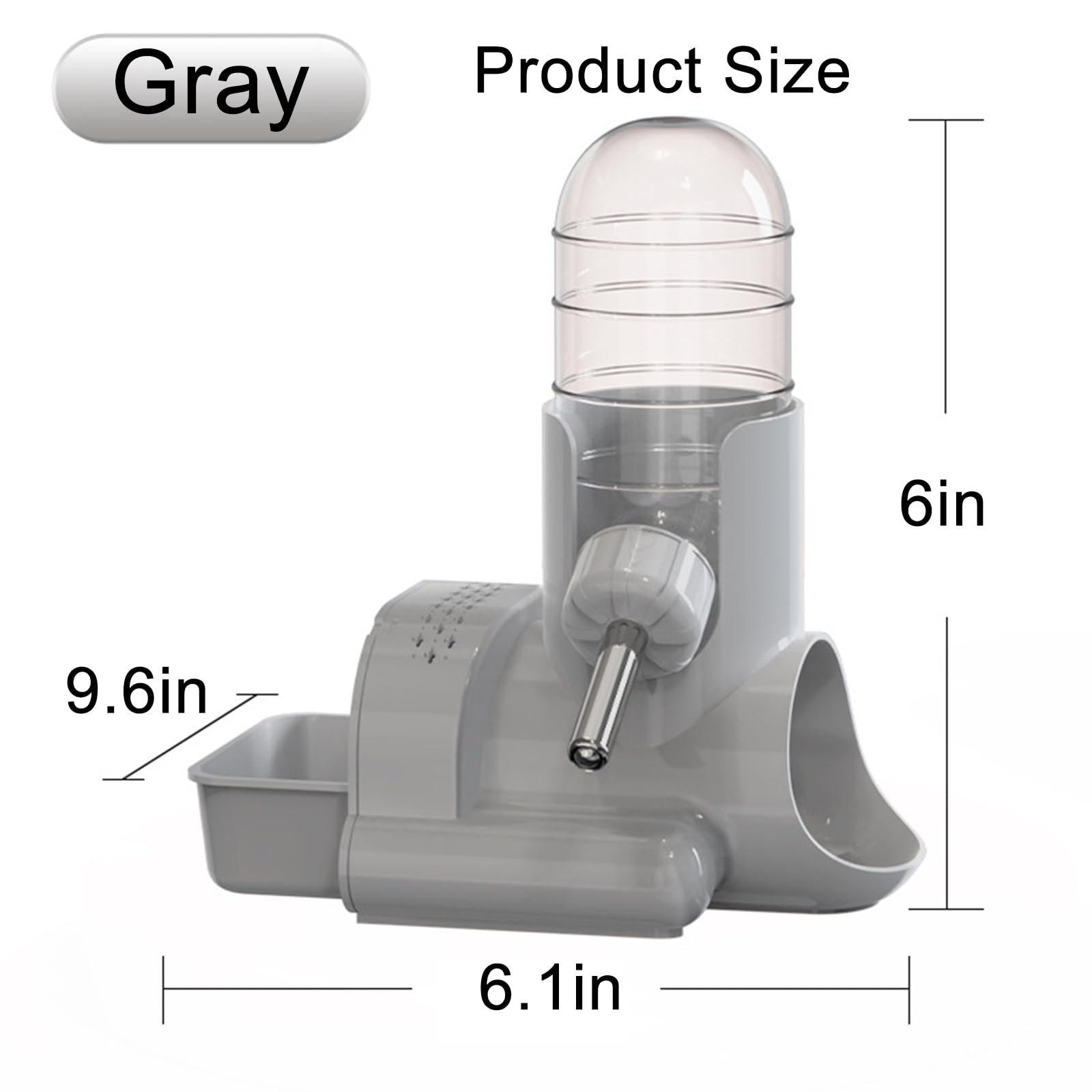 3-in-1 Automatic Hamster Water Bottle with Food Container & Base Hut - 120ml Small Animal Water Dispenser for Dwarf Hamsters, Mice, Rats & Hedgehogs | Perfect for Cage Accessories & Small Pet Hydration Needs