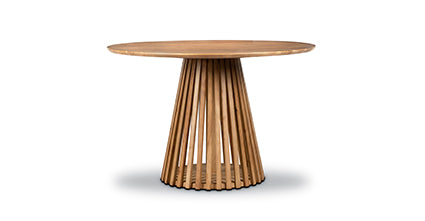 Gigi 46-Inch Round Dining Table - Modern Wood Kitchen Table for Small Spaces, Breakfast Nook & Cozy Family Meals