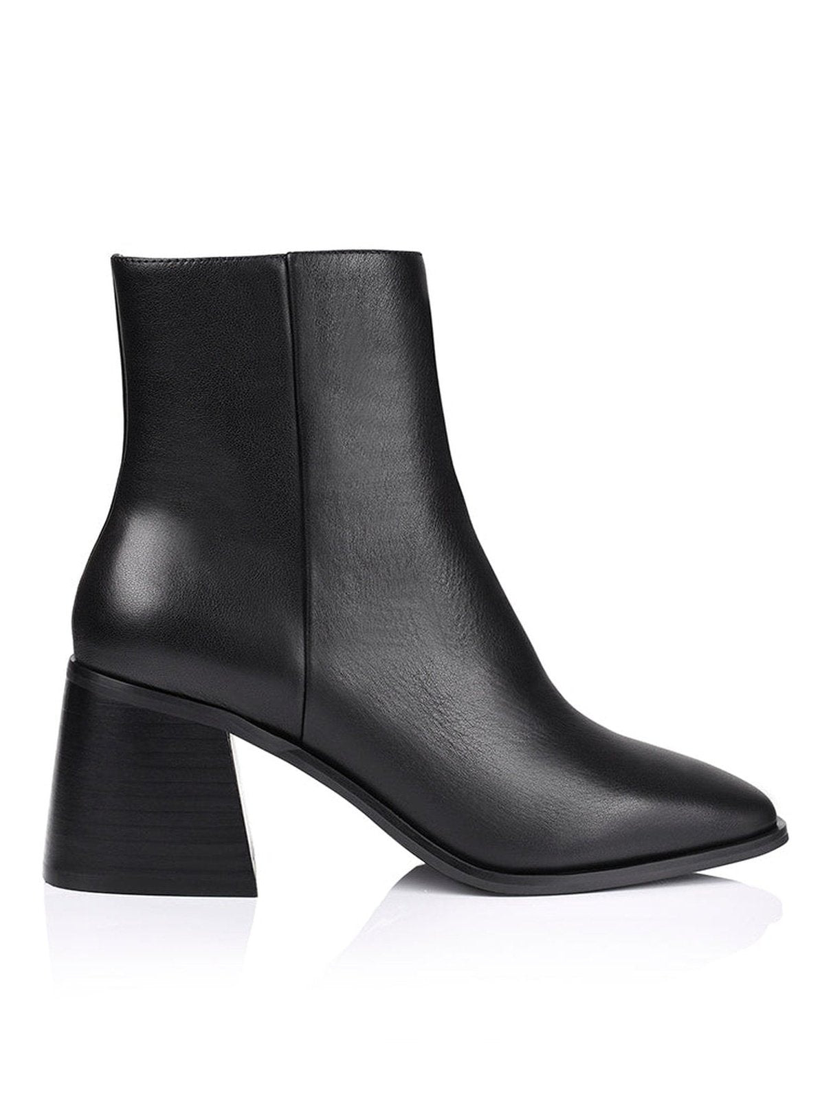 Lancelot Women's Black Leather Ankle Boots - Stylish & Comfortable for Casual Wear, Office, and Night Out